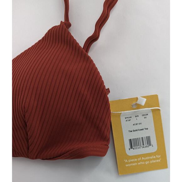 Andie Swim Red Claire Bikini Swim Top The Gold Coast - Picture 5 of 11